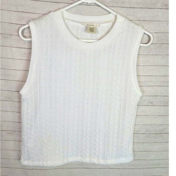 URBAN ROMANTICS SLEEVELESS KNIT CROPPED TEXTURED TOP, SZ LARGE - Picture 1 of 7
